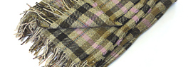 Saxon check lambswool throws